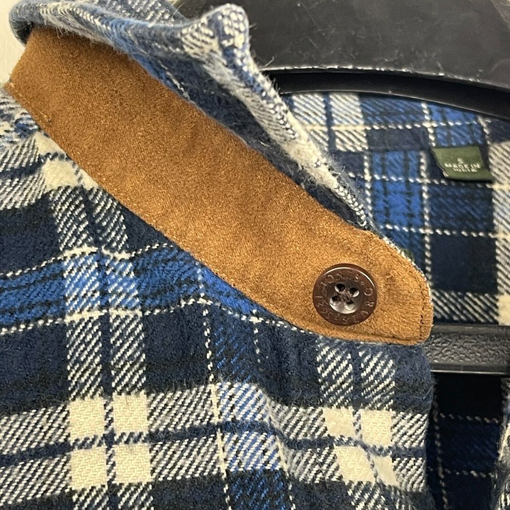 Orvis Mens Small FLANNEL Long Sleeve Button Up 100% Cotton Shirt Blue Plaid - Picture 6 of 6